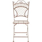 Chaise de jardin pliable en m�tal marron antique