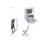 Chaise de jardin pliante m�tal modula lin / argile - hesp�ride