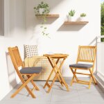 Chaises de jardin pliantes vidaxl avec coussin gris 2pcs en bois d'acacia massif Chaises de jardin pliantes vidaxl avec coussin gris 2pcs en bois d'acacia massif