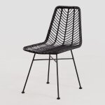 Chaise de jardin en rotin gouda colors noir noir