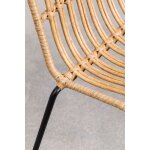 Chaise de jardin en rotin synthétique aroa naturel noir Chaise de jardin en rotin synthétique aroa naturel noir