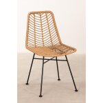 Chaise de jardin en rotin synth�tique gouda naturel naturel noir