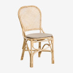 Chaise de jardin en rotin zariel naturel