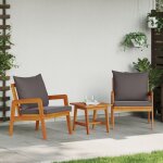 Chaises de jardin vidaxl 2 pcs 59, 5x65x71, 5 cm en bois d'acacia massif