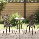 Chaises de jardin vidaxl 2 pcs en alu bronze