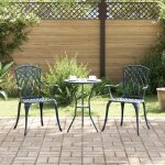 Chaises de jardin vidaxl 2 pcs vert en aluminium moul�