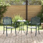 Chaises de jardin vidaxl 2 pices en aluminium vert