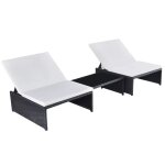 Vidaxl chaises inclinables de jardin lot de 2 et table rsine tresse