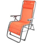 Chaise longue - aktive garden - orange - gravité zéro - pliable - avec coussin Chaise longue - aktive garden - orange - gravité zéro - pliable - avec coussin