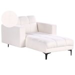 Chaise longue en boucl blanche alnes