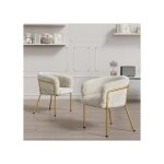 Chaise longue, ensemble de 2, coiffeuse avec quatre pieds en métal, duvet en imitation de fourrure de ... Chaise longue, ensemble de 2, coiffeuse avec quatre pieds en métal, duvet en imitation de fourrure de ...