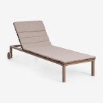 Chaise longue inclinable en bois d'acacia sirka moka brown