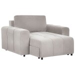 Chaise longue innvik tissu gris clair symétrique Chaise longue innvik tissu gris clair symétrique