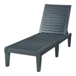 Chaise longue de jardin 172 x 58 x 74 cm noir structur� helloshop26 03 0009206