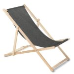 Chaise longue de jardin transat en bois greenblue gb183m melange noir