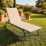 Chaise longue pliante, chaise transat pliable, bain de soleil pliable plage, bain de soleil jardin exterieur ...
