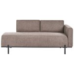 Chaise longue savasse lin synthtique marron clair