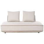 Chaise longue seillans tissu beige clair