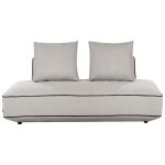 Chaise longue seillans tissu gris clair
