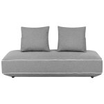 Chaise longue seillans tissu gris foncé Chaise longue seillans tissu gris foncé