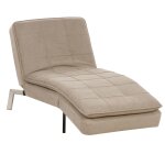 Chaise longue en tissu beige loiret Chaise longue en tissu beige loiret