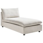 Chaise longue en tissu blanc cassé vizille Chaise longue en tissu blanc cassé vizille