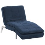 Chaise longue en tissu bleu marine loiret