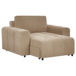 Chaise longue en tissu marron innvik Chaise longue en tissu marron innvik