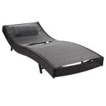 Chaise longue transat bain de soleil pour jardin poly - rotin marron housse gris 04 0004809 Chaise longue transat bain de soleil pour jardin poly - rotin marron housse gris 04 0004809
