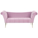 Chaise longue en velours violet clair nantilly Chaise longue en velours violet clair nantilly
