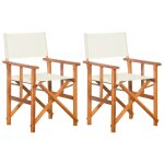 Chaises de metteur en sc�ne 2 pcs bois massif d'acacia