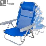 Chaise multipositions: 5 positions, comprend 1 coussin d'appui - t�te en eponge