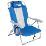 Chaises de plage 2 en 1 convertibles en chaise longue aktive beach bleue