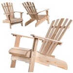 Chaise de plage en bois naturel kadax