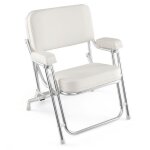 Chaise de plage pliante costway - sige rembourr mousse - accoudoirs - dossier courb - patins antidrapants ...