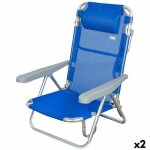 Chaise pliante - aktive - gomera - bleu - 48 x 84 x 46 cm - 2 unit�s