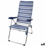 Chaise pliante aktive mykonos - blanc - 47 x 108 x 66 cm - lot de 4