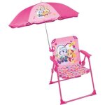 Chaise pliante de camping pat'patrouille stella everest avec parasol  65 cm - fun house