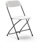 Chaise pliante en r�sine - marbueno summer - blanc - 44x44x79 cm - pliable - moderne - nettoyage facile ...