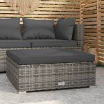 Chaises de salon de jardin et coussins 2pc plastique anthracite Chaises de salon de jardin et coussins 2pc plastique anthracite