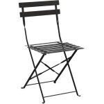 Chaises de terrasse en acier noir - lot de 2 - bolero