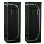 Chambre de culture 60 x 60 x 180 cm - duoku - tente pour plantes d'int�rieur - avec fen�tre d'observation, ...
