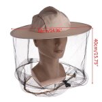 Chapeau anti - moustiques pliable unisexe avec filet gne, rpulsif en maille, protection contre les insectes, ...
