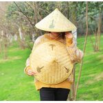 Chapeau de paille tissé a la main de style chinois, chapeaux en rotin de bambou, casquette de pluie de ... Chapeau de paille tissé a la main de style chinois, chapeaux en rotin de bambou, casquette de pluie de ...