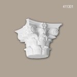 Chapiteau de colonne profhome 411301 moulure de faade colonne elment de faade style corinthien blanc ...