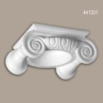 Chapiteau de colonne profhome 441201 moulure de faade colonne elment de faade style ionique blanc