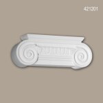 Chapiteau de pilastre profhome 421201 elment de faade pilastre moulure exterieure style ionique blanc ...