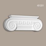 Chapiteau de pilastre profhome 451201 el�ment de fa�ade pilastre moulure exterieure style ionique blanc ...