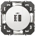 Charg 2usb a + c 3a 15 w blanc