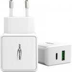 Chargeur 2 ports usb a + c - 18w - 100 - 240v ac / 5 - 12v dc ansmann